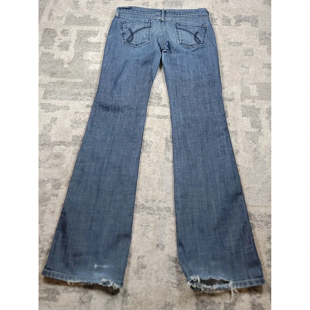 James Persevered Hitch Women's Bootcut Low Rise Blue Denim Jeans Sz‎ 29 32x34